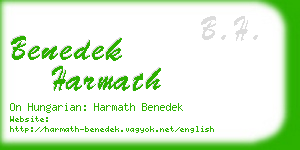 benedek harmath business card